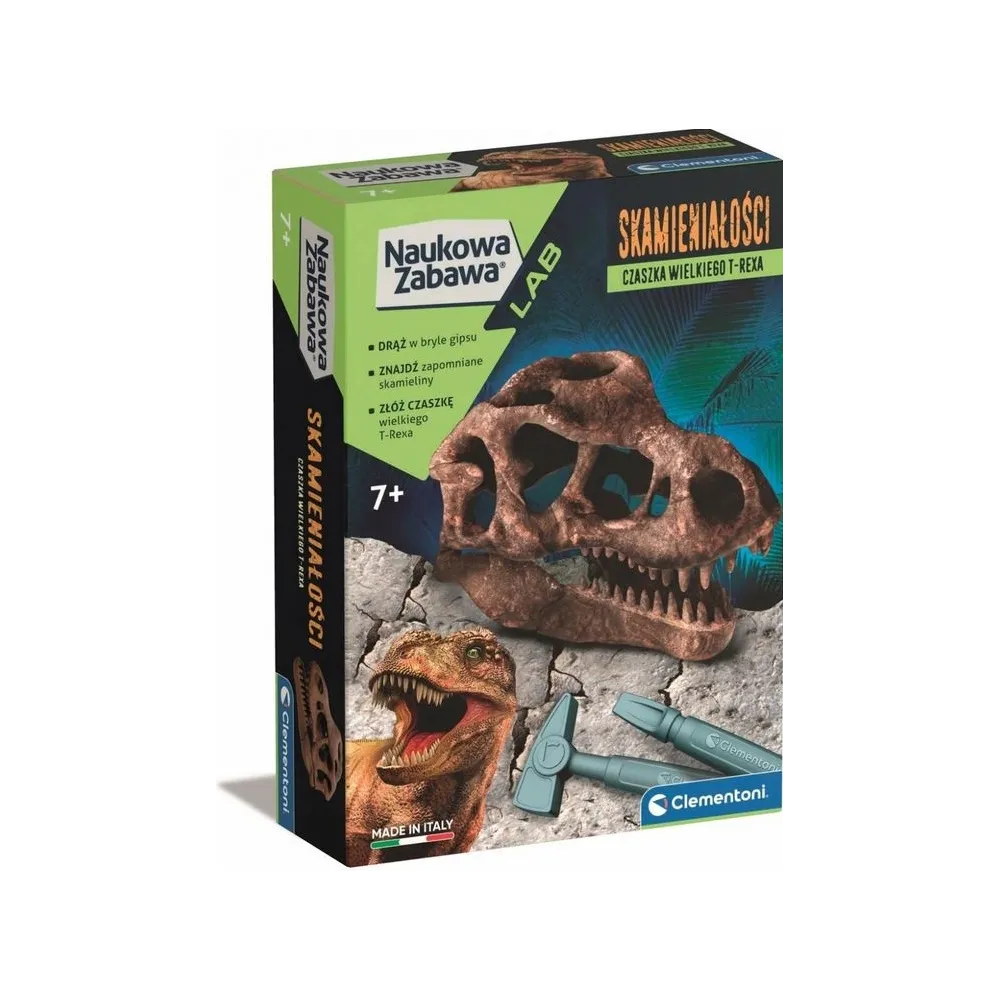 Skamieniałości czaszka T-Rexa Naukowa Zabawa Clementoni G2
