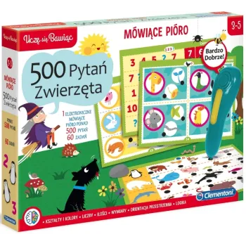 Mówiące pióro 500 pytań zwierzęta Clementoni G3