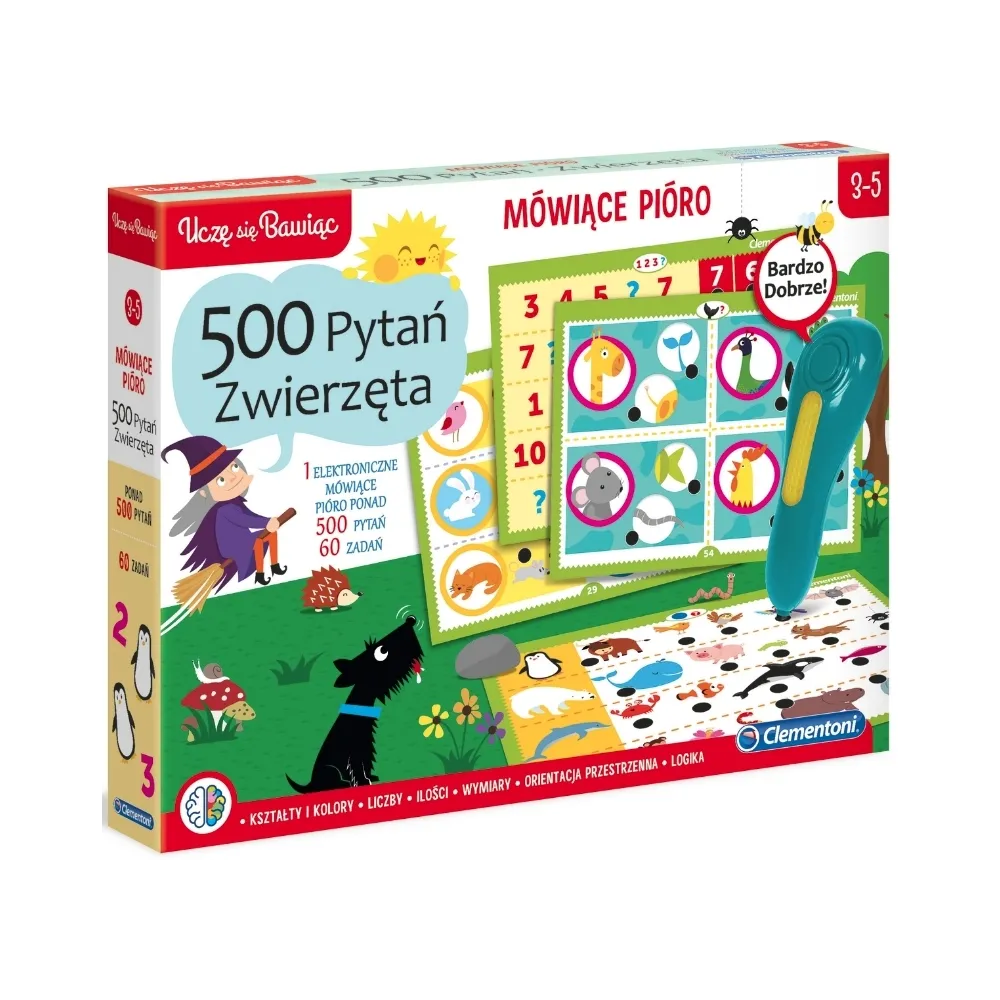 Mówiące pióro 500 pytań zwierzęta Clementoni G3