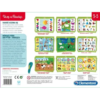 Mówiące pióro 500 pytań zwierzęta Clementoni G3