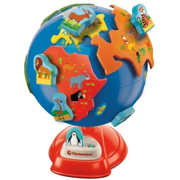Edukacyjna zabawa z globusem i zwierzętami dla najmłodszych