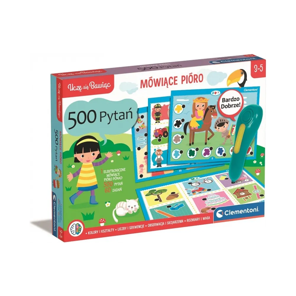 Mówiące pióro Clementoni G2 z planszą edukacyjną dla dzieci