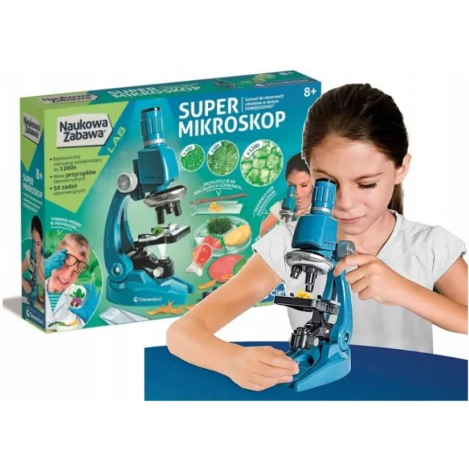 Zestaw do nauki z mikroskopem i 50 eksperymentami