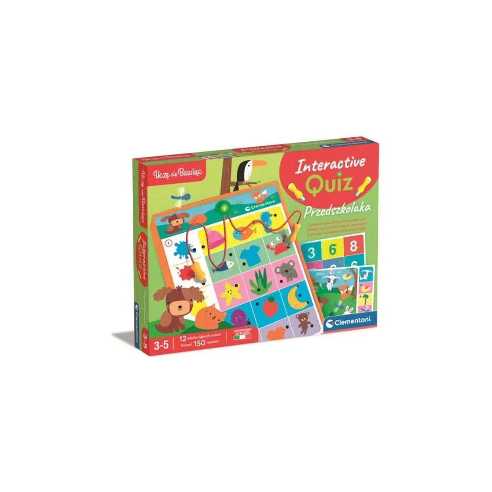 Interaktywny quiz dla przedszkolaków rozwijający zdolności poznawcze.