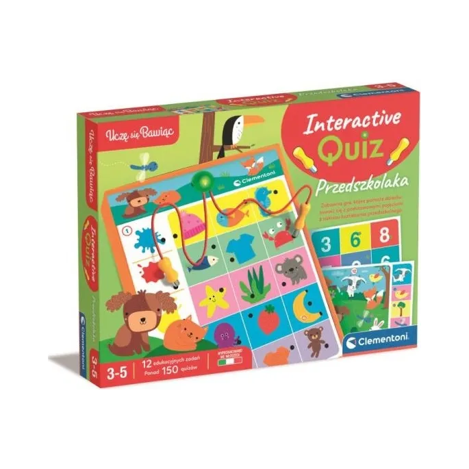 Interaktywny quiz dla przedszkolaków rozwijający zdolności poznawcze.