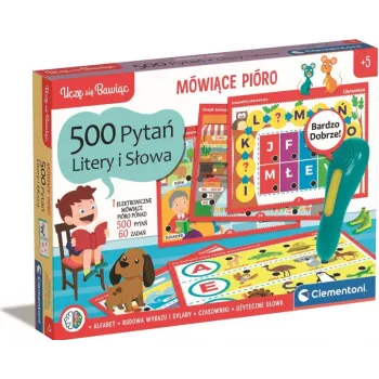 Mówiące pióro 500 pytań Litery i Słowa Clementoni G3