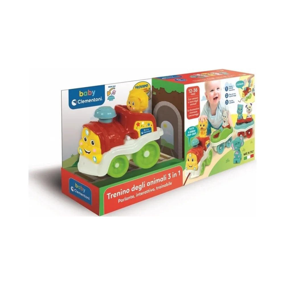 Interaktywny Pociąg ze zwierzątkami 3 w 1 Baby ClementoniCZ