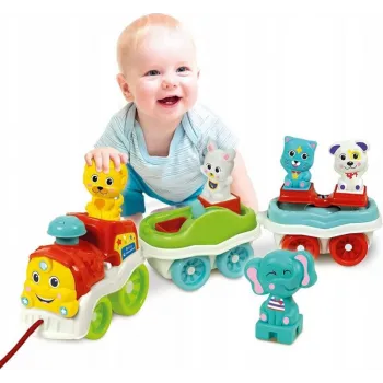 Interaktywny Pociąg ze zwierzątkami 3 w 1 Baby ClementoniCZ