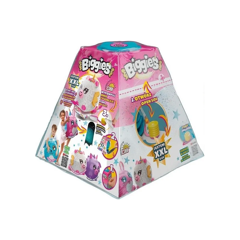 Biggies Maskotka pluszak do pompowania Różowy KrólikCZ