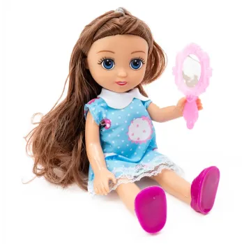 Lalka MAŁA DZIEWCZYNKA Kaibibi Brunetka 2 Sukienki A1