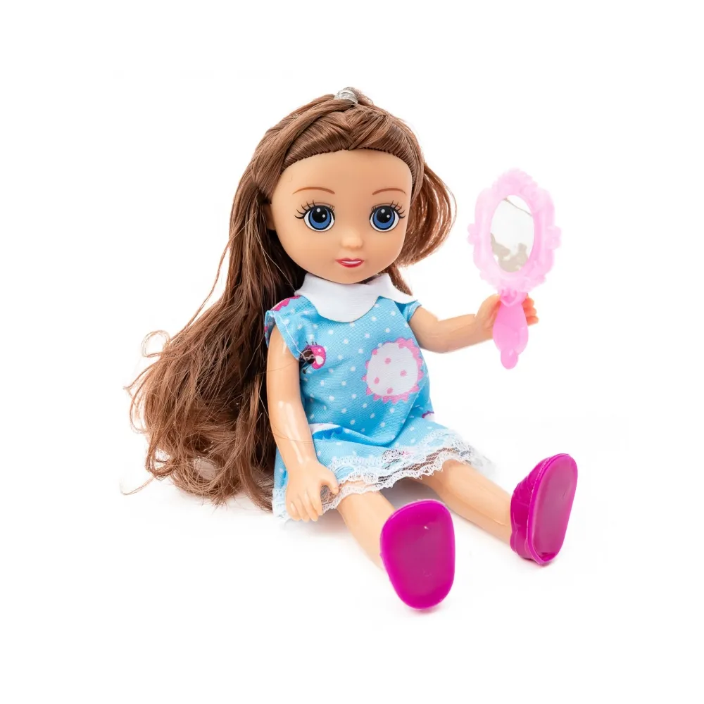 Lalka MAŁA DZIEWCZYNKA Kaibibi Brunetka 2 Sukienki A1