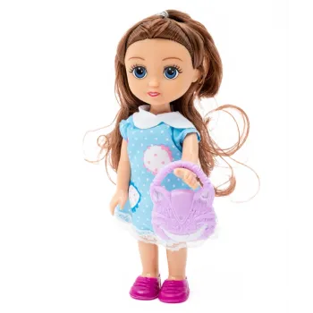 Lalka MAŁA DZIEWCZYNKA Kaibibi Brunetka 2 Sukienki A1