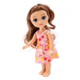 Lalka MAŁA DZIEWCZYNKA Kaibibi Brunetka 2 Sukienki A1