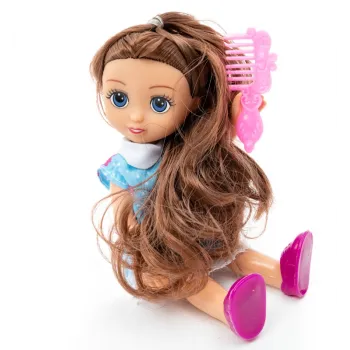 Lalka MAŁA DZIEWCZYNKA Kaibibi Brunetka 2 Sukienki A1