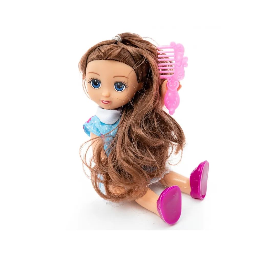 Lalka MAŁA DZIEWCZYNKA Kaibibi Brunetka 2 Sukienki A1