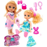 Lalka MAŁA DZIEWCZYNKA Kaibibi Blondynka 2 Sukienki A1