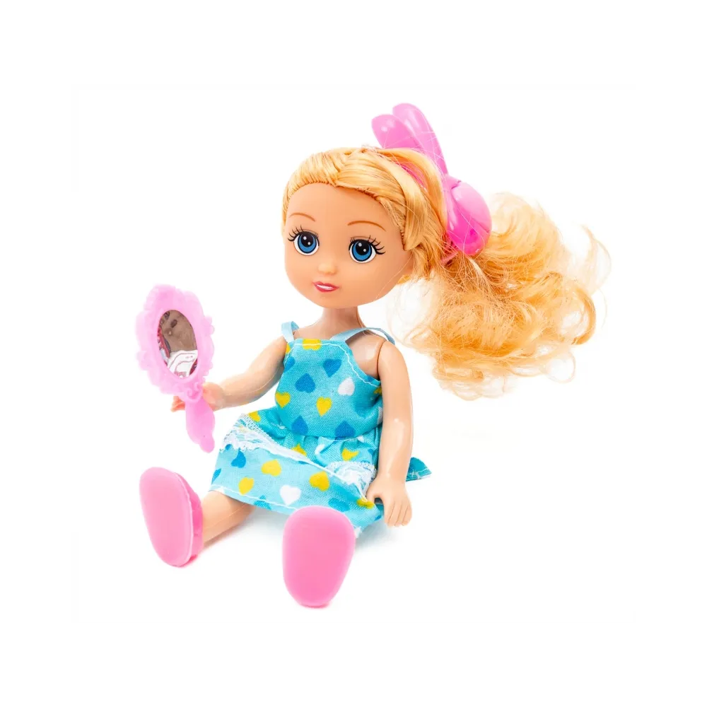 Lalka MAŁA DZIEWCZYNKA Kaibibi Blondynka 2 Sukienki A1