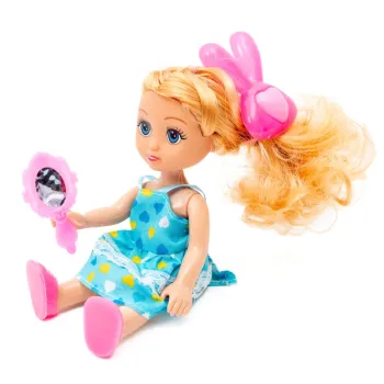 Lalka MAŁA DZIEWCZYNKA Kaibibi Blondynka 2 Sukienki A1