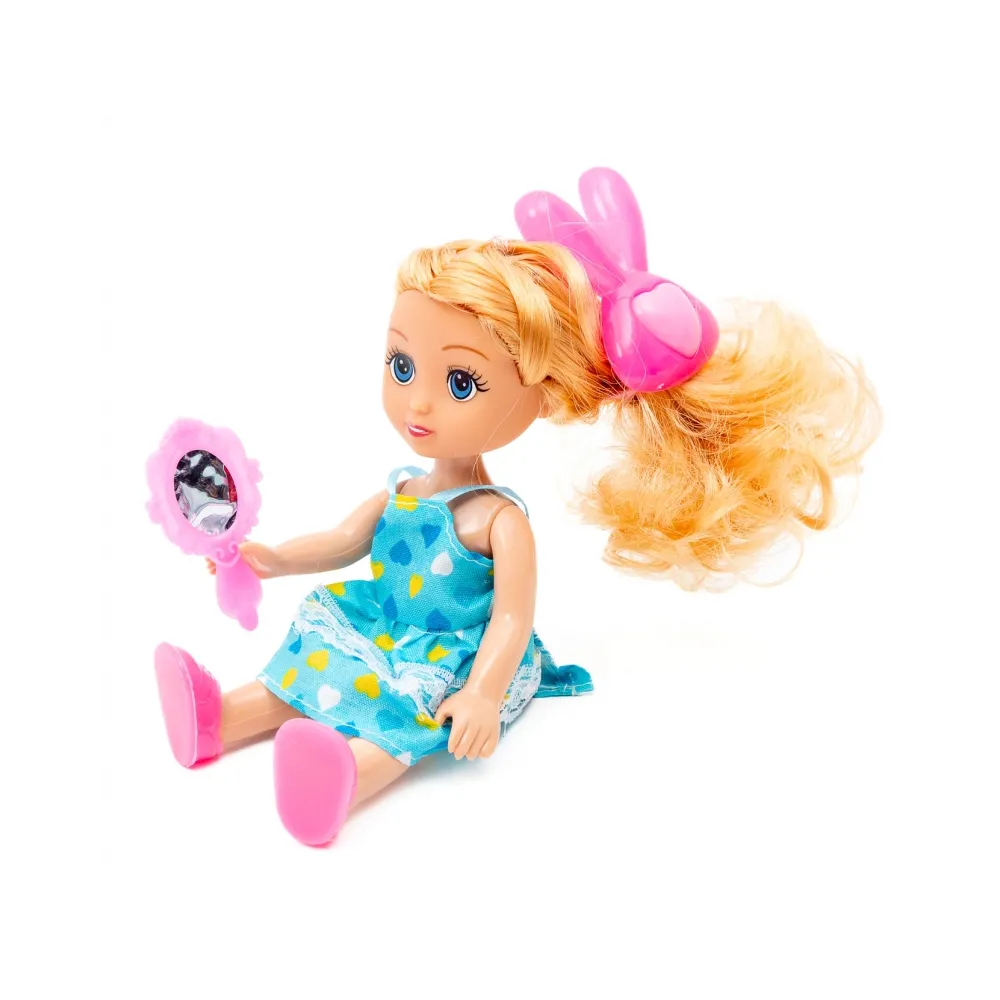 Lalka MAŁA DZIEWCZYNKA Kaibibi Blondynka 2 Sukienki A1