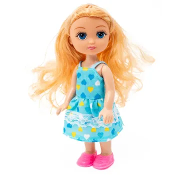 Lalka MAŁA DZIEWCZYNKA Kaibibi Blondynka 2 Sukienki A1
