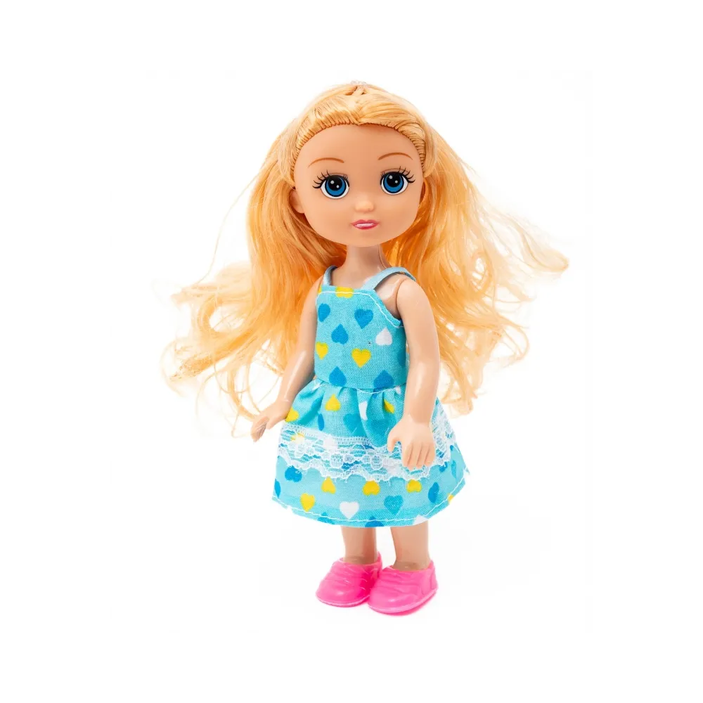 Lalka MAŁA DZIEWCZYNKA Kaibibi Blondynka 2 Sukienki A1