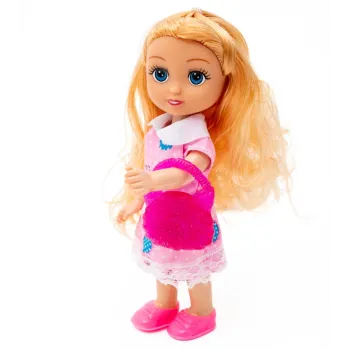 Lalka MAŁA DZIEWCZYNKA Kaibibi Blondynka 2 Sukienki A1