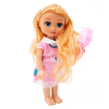 Lalka MAŁA DZIEWCZYNKA Kaibibi Blondynka 2 Sukienki A1