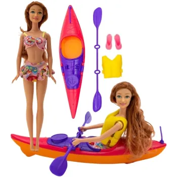 Lalka Kaibibi SPŁYW KAJAKOWY w kajaku łódce Brunetka A1