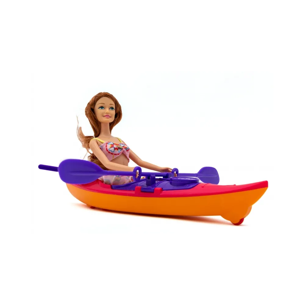 Lalka Kaibibi SPŁYW KAJAKOWY w kajaku łódce Brunetka A1