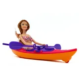 Lalka Kaibibi SPŁYW KAJAKOWY w kajaku łódce Brunetka A1