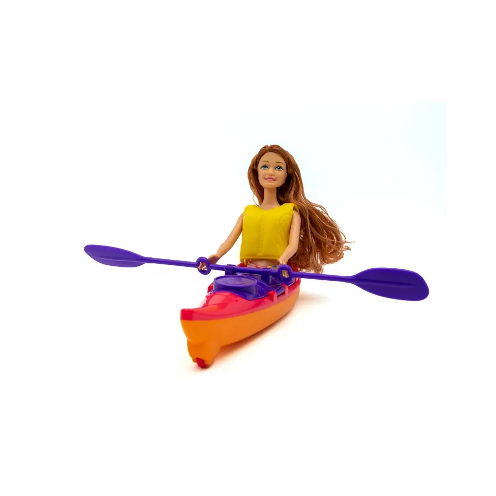 Lalka Kaibibi SPŁYW KAJAKOWY w kajaku łódce Brunetka A1