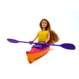 Lalka Kaibibi SPŁYW KAJAKOWY w kajaku łódce Brunetka A1