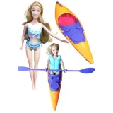 Lalka Kaibibi SPŁYW KAJAKOWY w kajaku łódce Blondynka A1