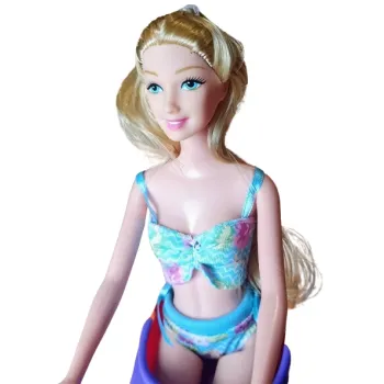 Lalka Kaibibi SPŁYW KAJAKOWY w kajaku łódce Blondynka A1