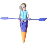 Lalka Kaibibi SPŁYW KAJAKOWY w kajaku łódce Blondynka A1