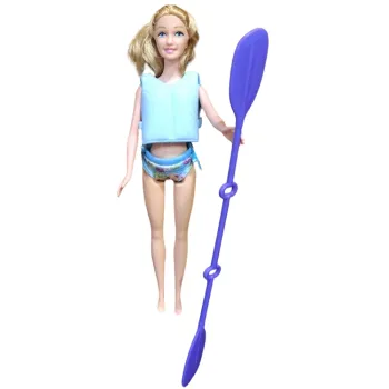 Lalka Kaibibi SPŁYW KAJAKOWY w kajaku łódce Blondynka A1