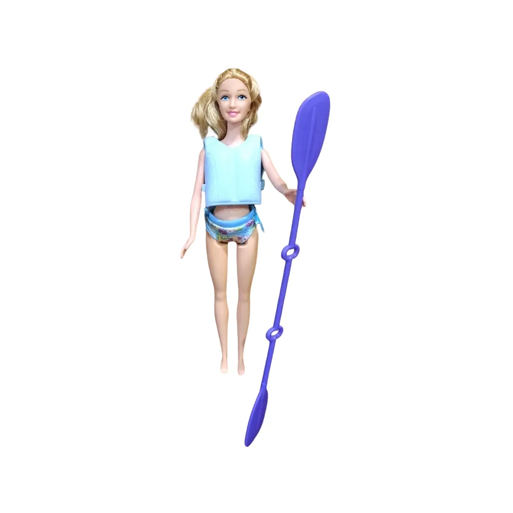 Lalka Kaibibi SPŁYW KAJAKOWY w kajaku łódce Blondynka A1