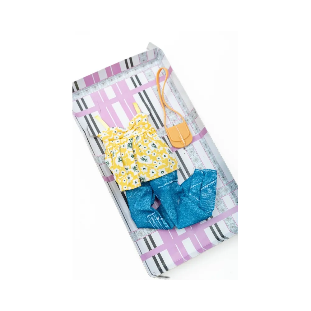 Ubranka dla Lalek SPODNIE BLUZKA TOREBKA Ciuchy A1