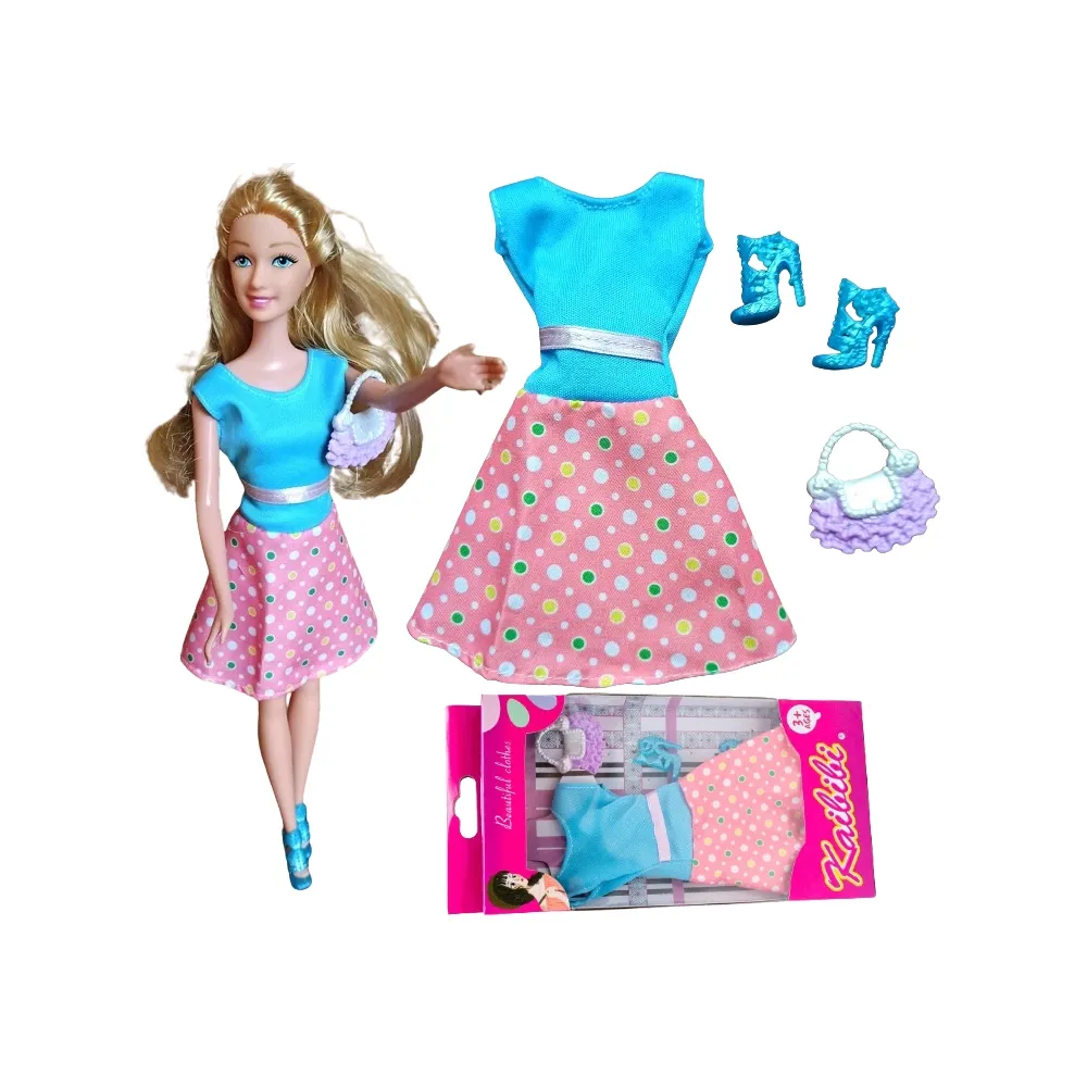 Ubranka dla Lalek SUKNIA BUTY TOREBKA sukienka A1