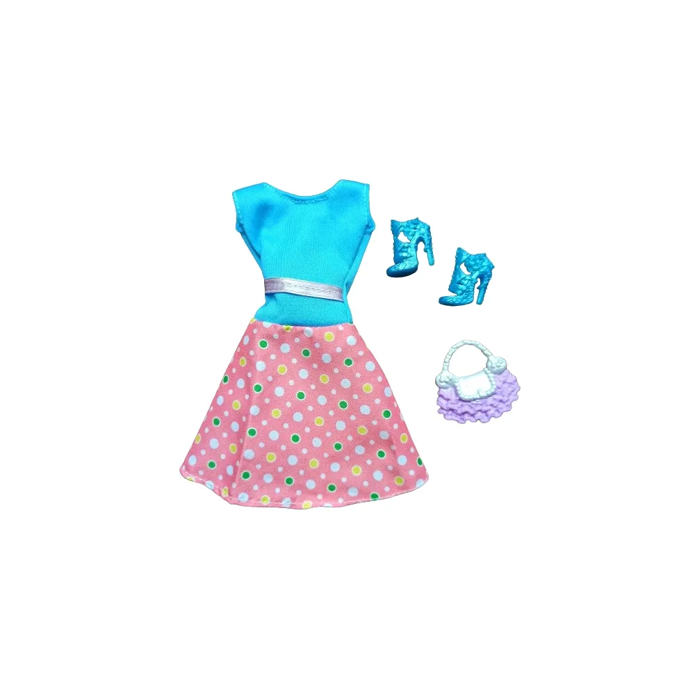 Ubranka dla Lalek SUKNIA BUTY TOREBKA sukienka A1