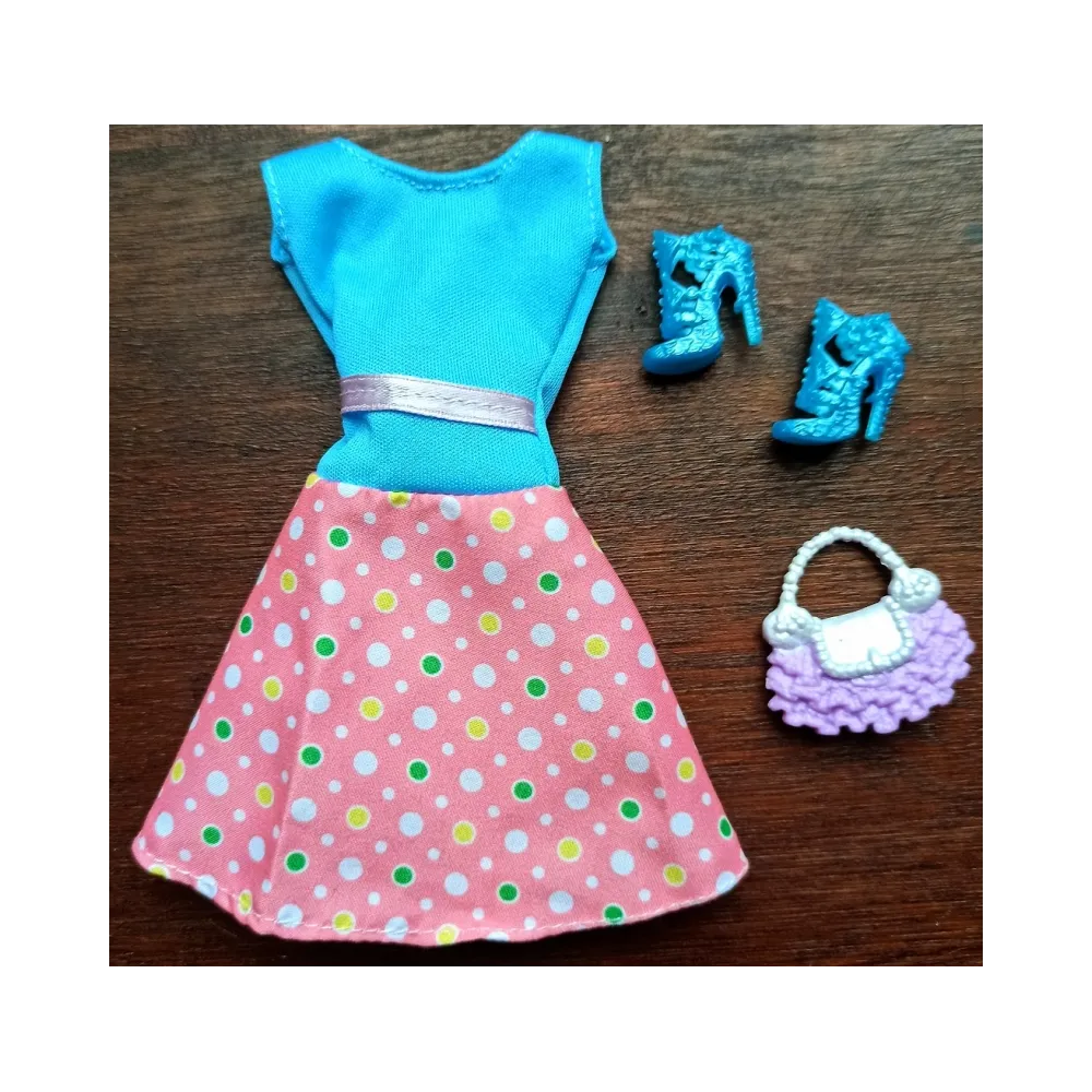 Ubranka dla Lalek SUKNIA BUTY TOREBKA sukienka A1