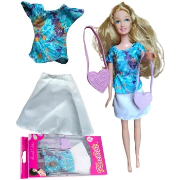 Ubranka dla Lalek SPÓDNICA BLUZKA TOREBKA spódniczka A1