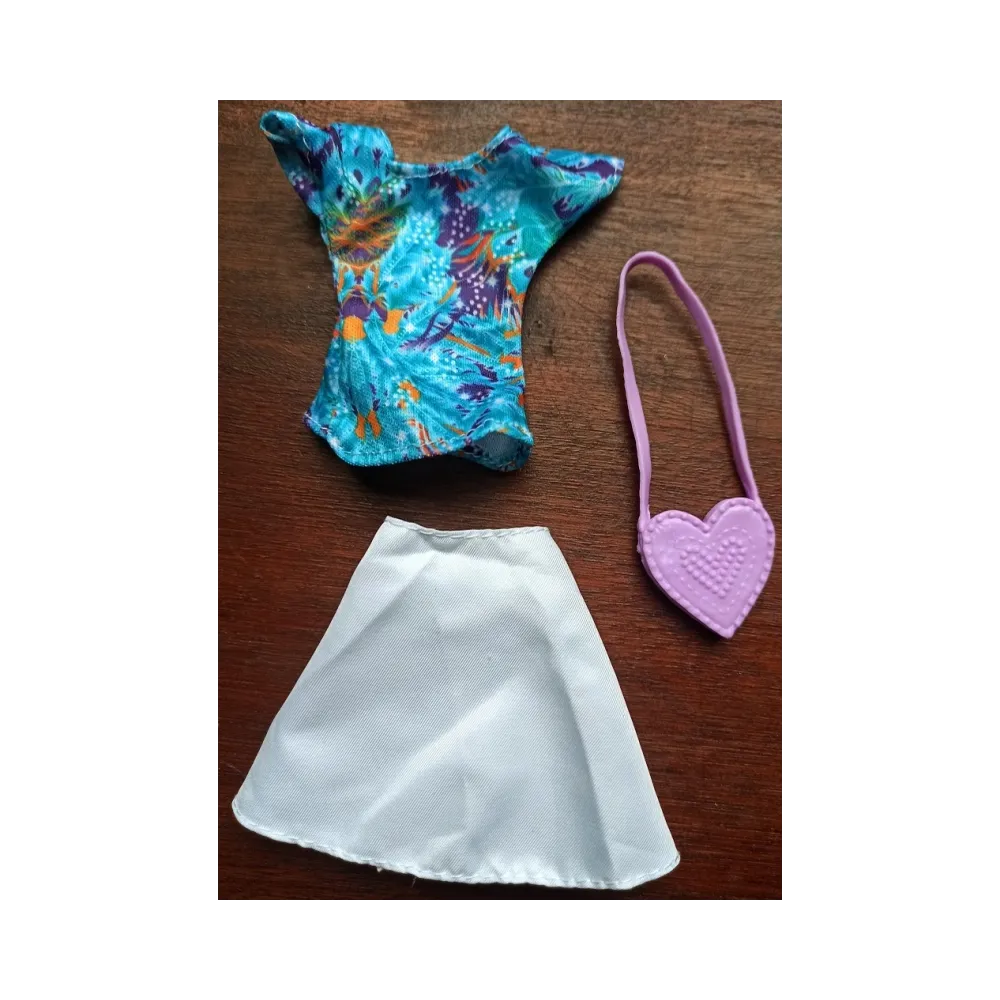 Ubranka dla Lalek SPÓDNICA BLUZKA TOREBKA spódniczka A1