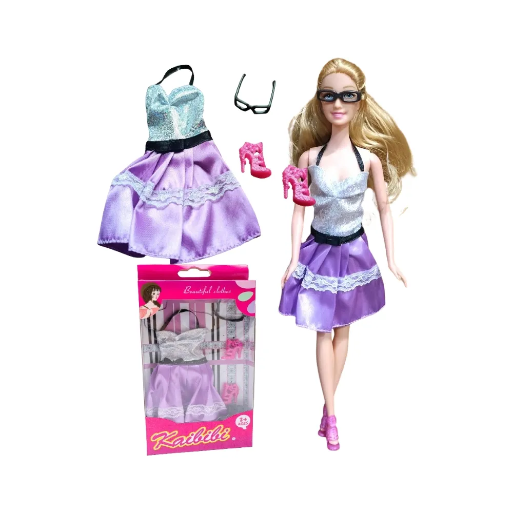 Ubranka dla Lalek SUKIENKA OKULARY BUTY spódniczka A1