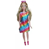 Ubranka dla Lalek SUKIENKA OKULARY BUTY suknia Ciuchy A1