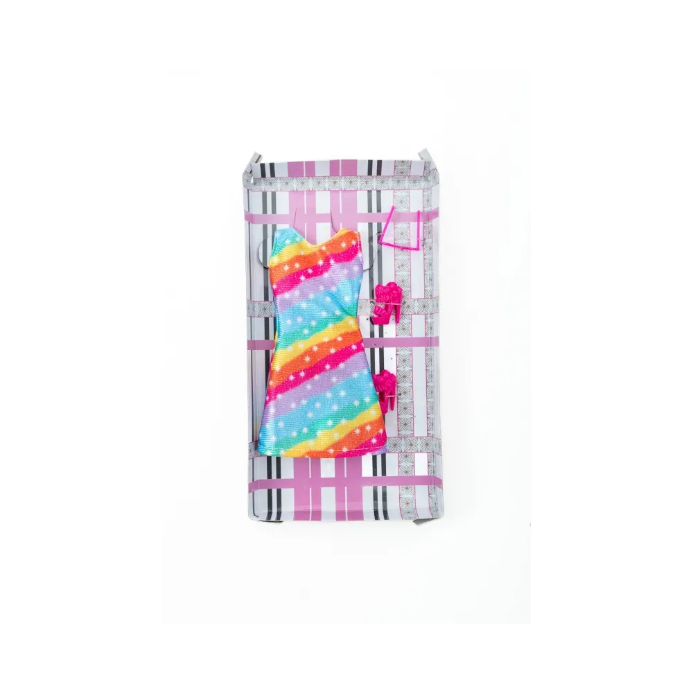 Ubranka dla Lalek SUKIENKA OKULARY BUTY suknia Ciuchy A1