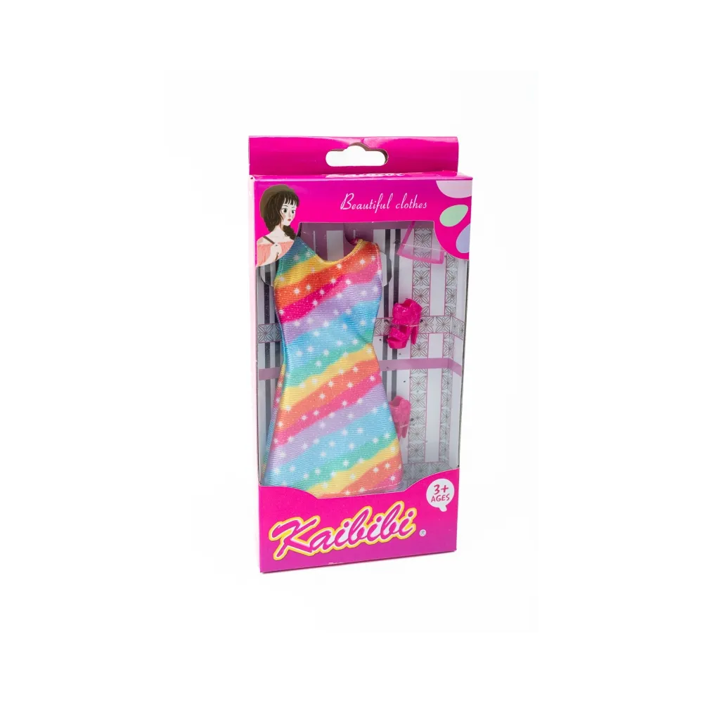 Ubranka dla Lalek SUKIENKA OKULARY BUTY suknia Ciuchy A1