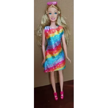 Ubranka dla Lalek SUKIENKA OKULARY BUTY suknia Ciuchy A1