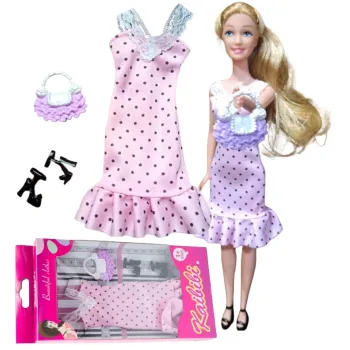 Ubranka dla Lalek SUKNIA TOREBKA BUTY sukienka Ciuchy A1