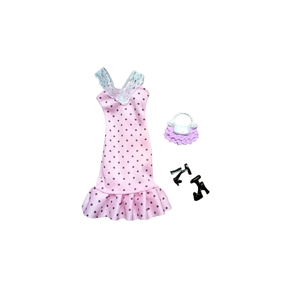 Ubranka dla Lalek SUKNIA TOREBKA BUTY sukienka Ciuchy A1